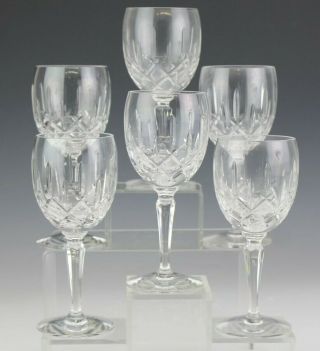 Set Of 6 Gorham Crystal Lady Anne Pattern 6 7/8 " Wine Glass Goblets Retired Sms
