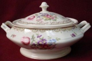 Rosenthal China Meissen Cream Covered Vegetable Serving Bowl With Lid