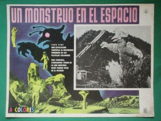 The X From Outer Space Sci - Fi Big Space Monster Girara Mexican Lobby Card 1
