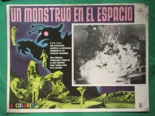 The X From Outer Space Sci - Fi Big Space Monster Girara Mexican Lobby Card 2
