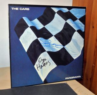 The Cars Signed Vinyl Lp " Panorama " Ric Ocasek & Greg Hawkes Vg Nr