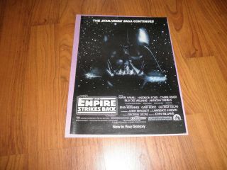 1980 The Empire Strikes Back Promo Ad - The Saga Continues