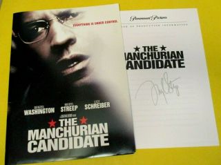 The Manchurian Candidate Press Kit Autographed Meryl Streep 2004 No Photo Disk