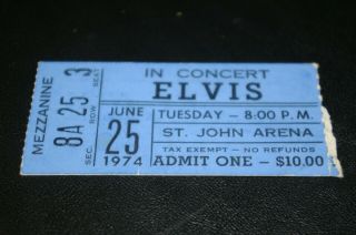 Elvis Concert Ticket Stub Columbus Ohio 1974 @ Osu 