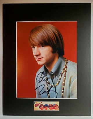 Peter Tork Hand Signed 8x10 Photo W/ Custom 11x14 Matt The Monkees