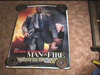 Man On Fire Rolled Ss 27x40 Orig Movie Poster Denzel Washington