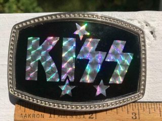 1970s Kiss Prism Belt Buckle Pacifica ? Vintage Rock & Roll Fashion Accessory