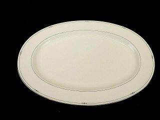 Royal Doulton Precious Platinum Fine China,  15 " Oval Platter,  Display