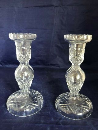 Waterford Crystal Single Stick Candlesticks Candle Holders