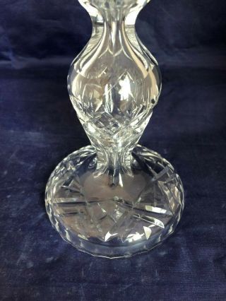 Waterford Crystal Single Stick Candlesticks Candle Holders 3