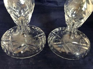 Waterford Crystal Single Stick Candlesticks Candle Holders 5