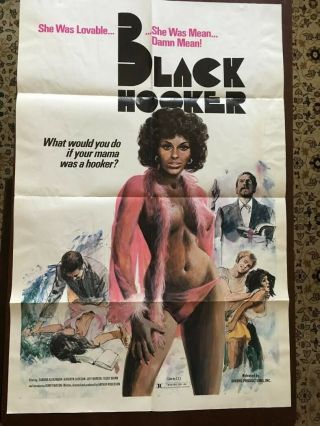 Black Hooker (1974) Us 1 - Sheet Film Poster Blaxploitation