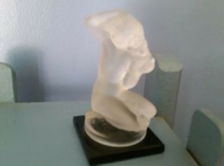 Lalique Crystal Statuette Floreal Nude Woman French