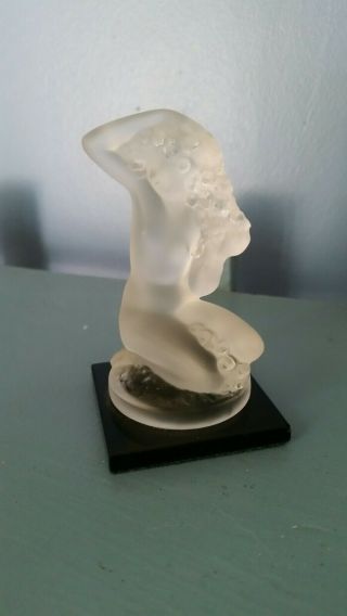 Lalique Crystal Statuette Floreal Nude Woman French 3