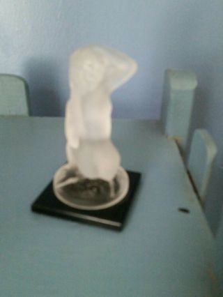 Lalique Crystal Statuette Floreal Nude Woman French 8