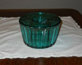 Rare Jeannette Depression Glass Ultramarine Swirl Refridgerator Dish - 32 0z