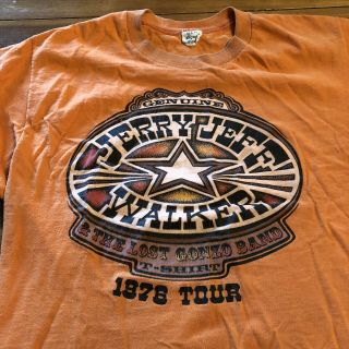 Jerry Jeff Walker Rare 1976 Tour T - Shirt Not Reprint Large Size