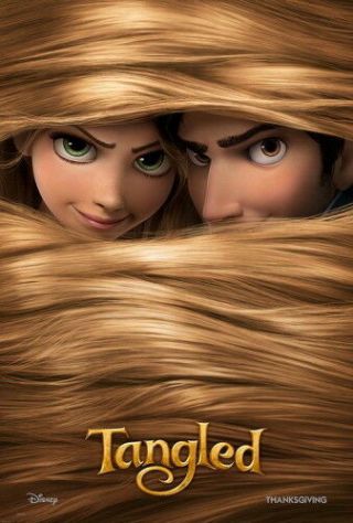 Tangled Mandy Moore Zachary Levi Movie Poster,  27x40 Double - Sided Adv