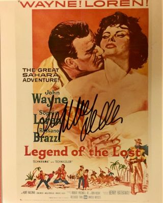 Legend Of The Lost: Sophia Loren Autographed 8x10 Promo Poster.  Signed In Person