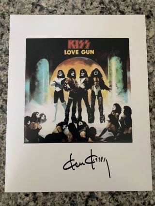 Kiss Love Gun Album Cover Autographed 8x10 Photo Signed By Artist Ken Kelly
