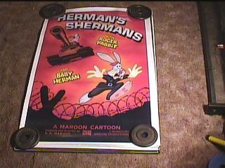 Hermans Shermans Rolled Ss 27x40 Orig Movie Poster Roger Rabbit