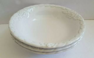 Christian Dior French Country Rose - White (3) Coupe Soup Bowls -