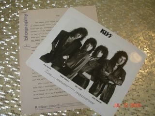 Kiss Lick It Up Promo Press Release With Promotional Photo