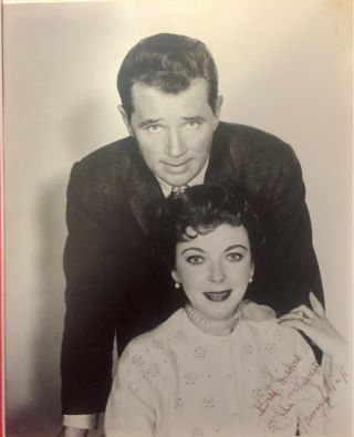 Mr Adams And Eve: Howard Duff & Ida Lupino Autographed 8x10 Photo.  Includes.