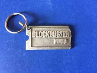 Rare Solid Pewter Blockbuster Video R2g1 Rental Keychain