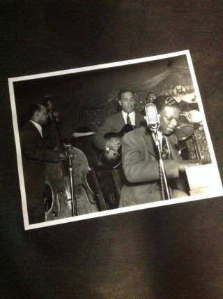 Rare Vintage Jazz Photo Nat King Cole From Estate Of Harry Amdur Modernage Ny
