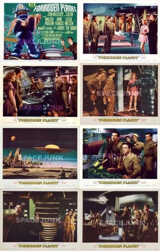 The Forbidden Planet (1956) U.  S.  Lobby Cards Complete Set Of 8