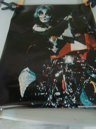 Kiss 1977 Peter Criss On A Chopper Poster