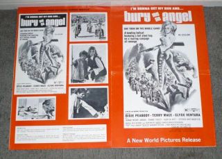 Bury Me An Angel Movie Pressbook Motorcycle Gang 1971