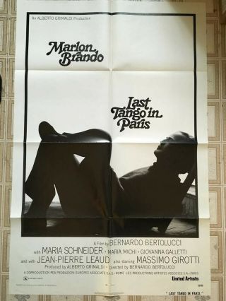 Last Tango In Paris (1972) X - Rated 1 - Sheet Film Poster