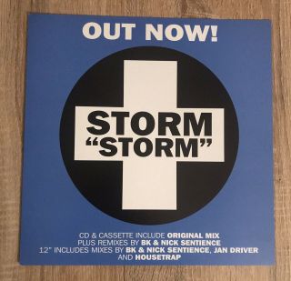 Storm “storm” On Positiva Label Promo Poster Very Rare