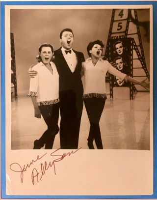The Judy Garland Show: June Allyson Autographed 8x10 Set Photo.  Signed In Person