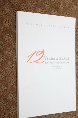 12 Years A Slave Life Fyc For Your Consideration Screenplay Script