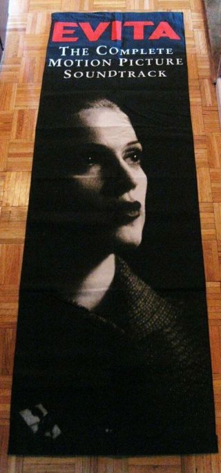Madonna 1996 Evita Promo 6 Ft Silkscreen Cloth Banner