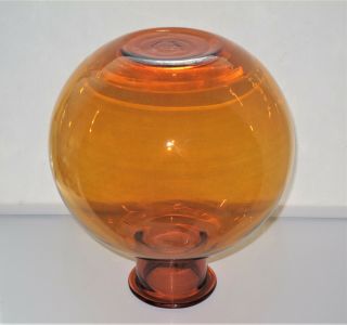 Dartington FT222 ' Volterra ' Glass Vase In Amber,  26cm Tall. 3