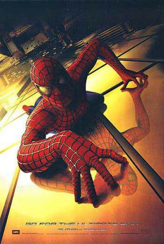 Spider - Man (2002) Movie Poster Advance - Double - Sided - Rolled