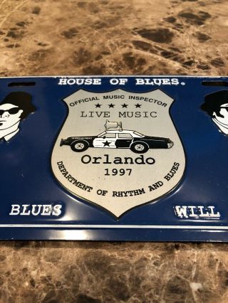 House of Blues - BLUES BROTHERS LICENSE PLATE - Jake & Elwood Orlando 1997 2