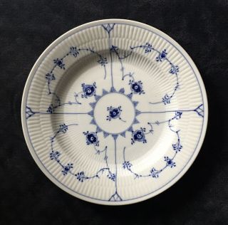 Royal Copenhagen Denmark Plain Blue Fluted Deep Dinner Plate 1/175