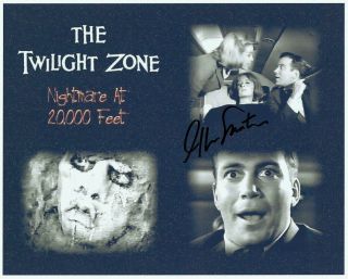 William Shatner Signed The Twilight Zone 8x10 W/ Nightmare At 20,  000 Feet