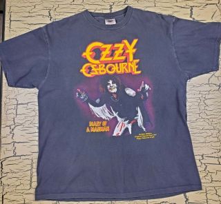 Vtg Ozzy Osbourne Diary Of A Madman Limited Edition Reprint Shirt Xl