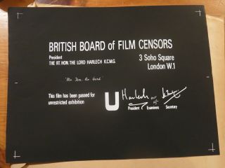 British Bbfc Film Certification Card Mister Ten Per Cent 1967 Charlie Drake