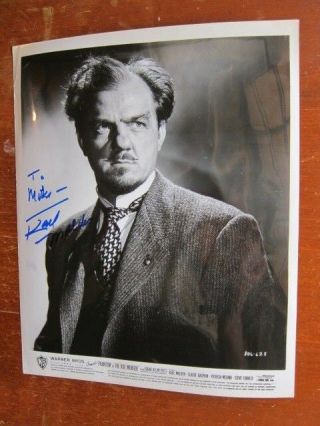 Karl Malden Phantom Of The Rue Morgue 8x10 Photo Autographed