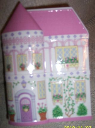 Vintage Lenox The Village Porcelain Pink House Planter 1993