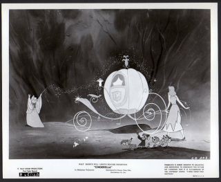 Cinderella Pumkin Carriage Walt Disney Animated Fairy Tale Vint Orig Photo 1965r