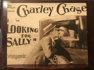 Looking For Sally 1925 Pathe Hal Roach Title Silent Comedy Lobby Card Charley Ch