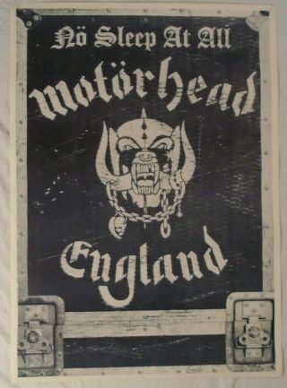 Motorhead 1988 Promo Poster No Sleep At All